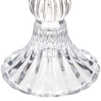 Artikel Glaskerzenhalter Blumenform 14 cm Transparent – Set mit 2 Stück für stilvolle Tischdekoration
