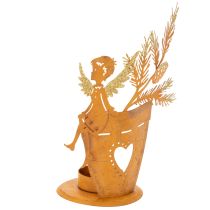 Artikel Teelichthalter Weihnachten Engel Deko Rost Deko Ø8cm H18cm