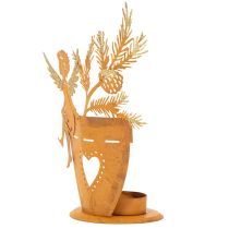 Artikel Teelichthalter Weihnachten Engel Deko Rost Deko Ø8cm H18cm