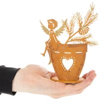 Artikel Teelichthalter Weihnachten Engel Deko Rost Deko Ø8cm H18cm