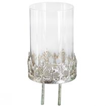 Artikel Teelichthalter Vintage Silber zum Stecken 5,5cm H8cm 4er-Set für Tischdeko & Events