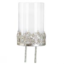 Artikel Teelichthalter Vintage Silber zum Stecken 5,5cm H8cm 4er-Set für Tischdeko & Events