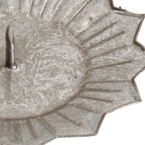 Artikel Silberner Kerzenhalter zum Stecken für Stumpenkerzen Ø11cm 4er Set – Deko-Highlight für Festlichkeiten und Alltag