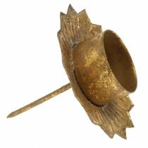 Artikel Teelichthalter Gold Metall Ø9cm H9cm 4St für festliche Adventsdekoration