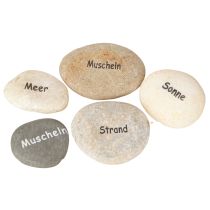 Artikel Tischdeko Kieselstein Maritim Natur Dekoration 5–8cm Set 12St