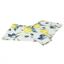 Tischläufer Zitronen und Oliven Tischband Sommer Textil 138×32cm