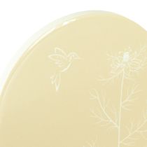 Artikel Tischuntersetzer Frühling Keramik Untersetzer Set Vogel Blume Ø11cm 6 St landhausstil