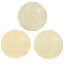 Artikel Tischuntersetzer Frühling Keramik Untersetzer Set Vogel Blume Ø11cm 6 St landhausstil