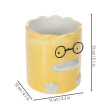 Artikel Keramikvase im lustigen Enten-Design gelb 13cm 2er-Set