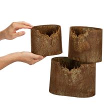 Artikel Pflanzgefäß Metall oval Rost Hirschmotiv 3er-Set 24cm