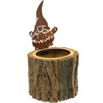 Artikel Blumentopf Holz Pflanzgefäß Holzoptik Rost Wichtel H24cm