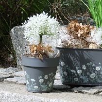 Artikel Blumentöpfe 15cm 3er-Set mit Wiesenblumenmotiv für Balkon und Terrasse