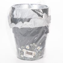 Artikel Blumentöpfe 15cm 3er-Set mit Wiesenblumenmotiv für Balkon und Terrasse