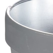 Artikel Blumentopf im 4er-Set mit Gänseblümchen-Motiv aus Metall 11 cm – Dekorativ und Robust