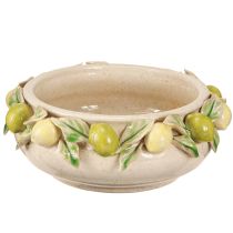 Artikel Keramik-Schale Zitronen Ø22,5cm H8,5cm – Mediterrane Tischdeko Schale für Floristen