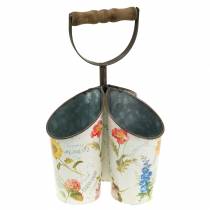 Pflanztopf  Blumendesign mit Spatengriff 3er H27cm