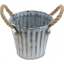 Artikel Pflanztopf mit Henkeln, Übertopf aus Metall, Deko Topf zum Bepflanzen Ø14,5cm