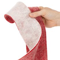 Artikel Topfband aus 100 % Wollfilz, 75 mm x 5 m, zweifarbig Weiß-Rot für Blumentöpfe und Dekoration