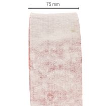 Artikel Topfband aus 100 % Wollfilz, 75 mm x 5 m, zweifarbig Weiß-Rot für Blumentöpfe und Dekoration