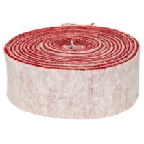 Artikel Topfband aus 100 % Wollfilz, 75 mm x 5 m, zweifarbig Weiß-Rot für Blumentöpfe und Dekoration