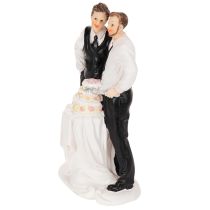 Artikel Tortenfigur Männerpaar mit Torte 16,5cm
