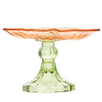 Artikel Dekoteller Glasblume mit Fuß 15cm für Tischdekoration innen