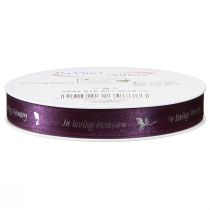 Artikel Trauerband Lila Silber In Loving Memory 15mm 25m Dekoration