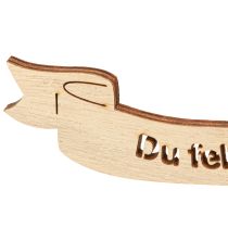 Artikel Trauerspruch Holzbanner 16 x 4,5 cm 12 Stück - Natürliche Dekoration für Gedenkfloristik