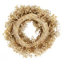 Artikel Trockenblumenkranz Creme Naturdeko Wandkranz Tischdeko 25cm