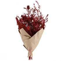 Artikel Trockenblumenstrauß Weinrot Deko Distel 40cm 80g