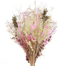 Artikel Trockenblumenstrauß Rosa Grün Lagurus Eukalyptus 150g, Dekoidee für Zuhause und Events