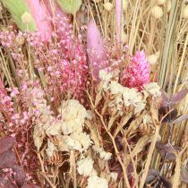 Artikel Trockenblumenstrauß Rosa Grün Lagurus Eukalyptus 150g, Dekoidee für Zuhause und Events