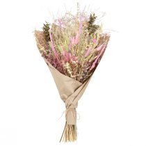 Artikel Trockenblumenstrauß Rosa Grün Lagurus Eukalyptus 150g, Dekoidee für Zuhause und Events