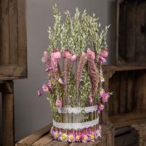 Artikel Trockenblumstrauß Strauß Wiesenblumen Pink H50cm 140g