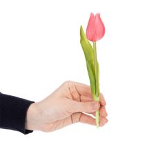 Artikel Naturgetreue künstliche Tulpenblumen 21cm Rosa 6er-Set für dekorative Tischvasen