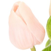 Artikel Künstliche Tulpen 30 cm im Strauß, 7 Stück, Frühlingsdekoration in lebendigem Orange