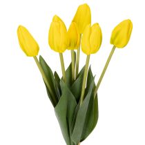 Artikel Tulpen Kunstblumen gelb 40cm – Realistische Frühlingsdeko für vielseitige Arrangements, 7 Stück
