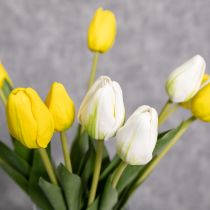 Artikel Tulpen Kunstblumen gelb 40cm – Realistische Frühlingsdeko für vielseitige Arrangements, 7 Stück