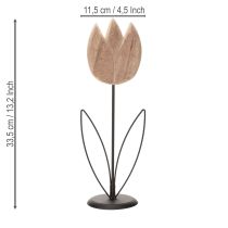 Artikel Tulpen Dekoobjekt 33,5 cm aus Holz und Metall für stilvolle Raumdekoration