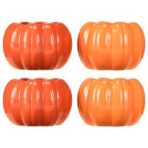 Artikel Übertopf Keramik Kürbis Pflanztopf Orange Ø9,5cm H6,5cm 4 St für Hotellerie Dekoration