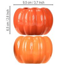 Artikel Übertopf Keramik Kürbis Pflanztopf Orange Ø9,5cm H6,5cm 4 St für Hotellerie Dekoration