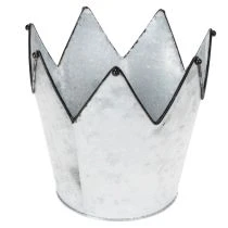 Artikel Übertopf Krone Metall Deko Zink Ø21,5/19,5/17cm 3er-Set
