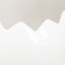 Artikel Übertopf Osterei Großes Ei Keramik Pflanztopf Weiß 20×18cm Dekoration