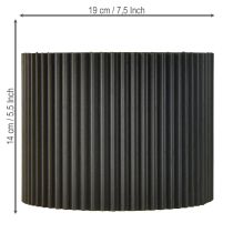 Artikel Schwarzer Papier-Übertopf 3er Set Ø19cm H14cm - Dekorativ & Vielseitig