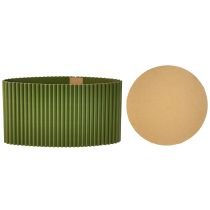 Artikel Übertopf Papier Dunkelgrün Blumentopf Ø19cm H14cm 3 St für Geschenkartikelgeschäfte