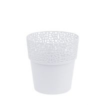 Übertopf Plastik Weiß Ø11,5cm H12,5cm 1St