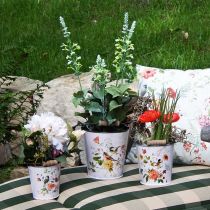 Artikel Übertopf Eimer Metall mit Henkel Ø14/11,5/9,5cm 3er-Set