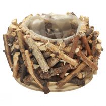 Artikel Übertopf Holz Blumentopf Holz Pflanztopf Natur Ø23cm H13cm