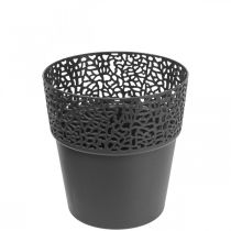 Übertopf Kunststoff Blumentopf Anthrazit Ø11,5cm H12,5cm
