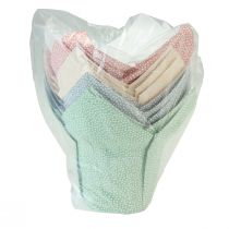 Artikel Übertopf Papier gepunktet Geschenkverpackung Blumen Ø7cm H14cm 12 St